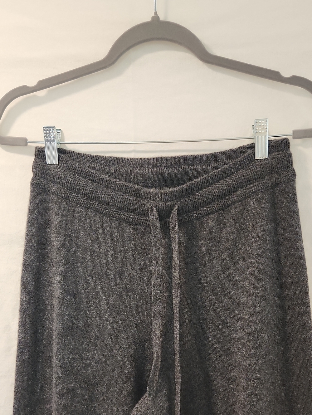 NWT Saks Fifth Avenue Charcoal Grey 100% Cashmere Jogger Sweatpants Size S - Picture 6 of 8